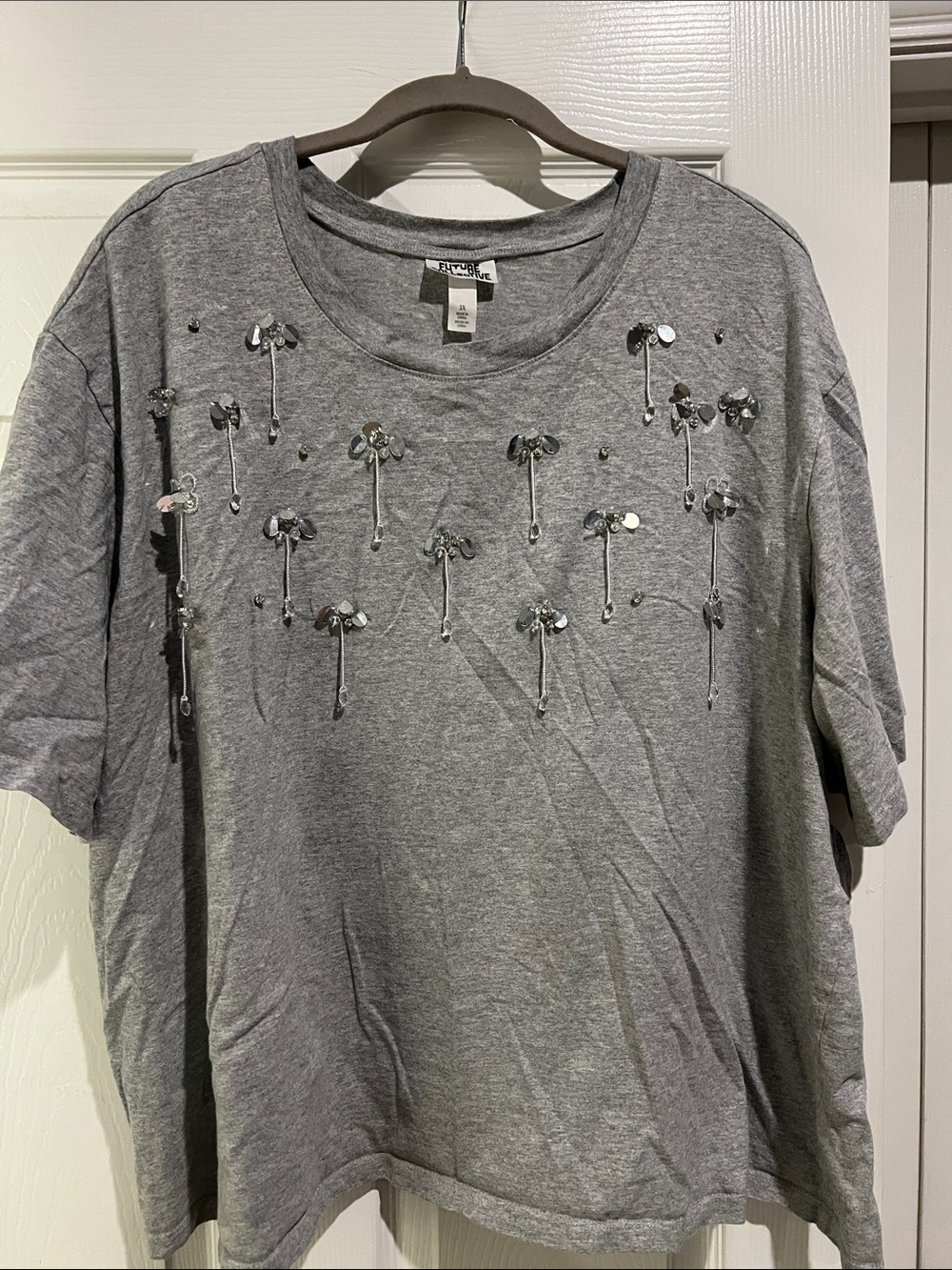 Target Future Collective embellished gray tee